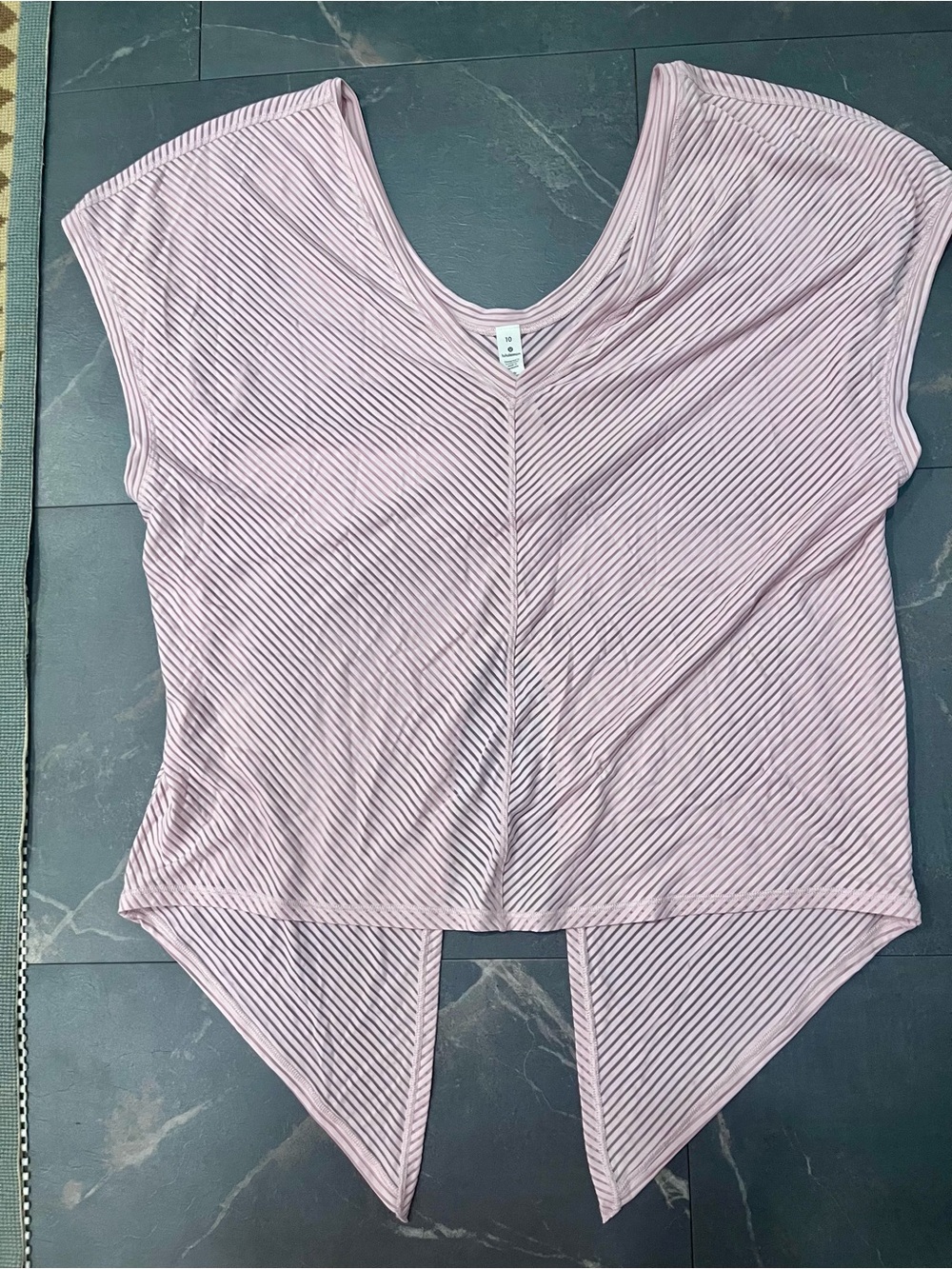 lululemon Ahead By Miles' Tie Back Mesh Tee